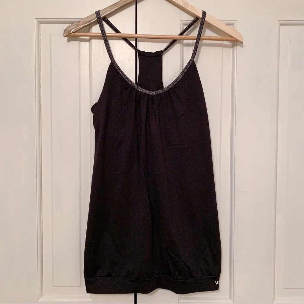 Victoria’s Secret Sport VSX Strappy Black Tank Top